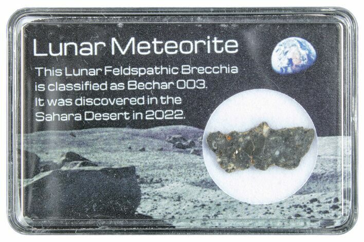 Polished Lunar Meteorite Slice ( g) - Bechar #288440